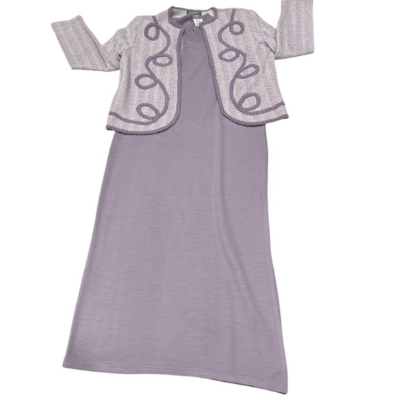 Koret Light Purple‎ 2 Piece Dress and Jacket Outfit Like New Size M Tall. - Picture 1 of 10